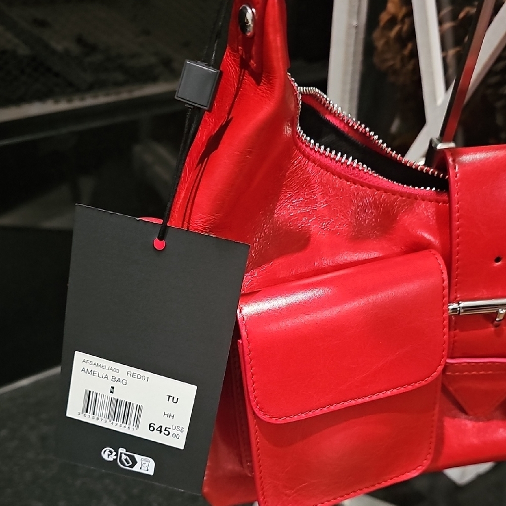 The Kooples Vibrant Red Shoulder Bag - Picture 2 of 6